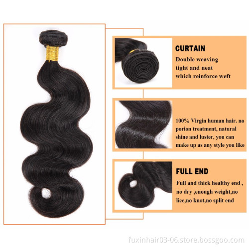Wholesale Virgin Hair Vendors Body Wave Hair Weft  Paypal Accept Brazilian 100% Human No Mix Grade 7A Virgin Hair